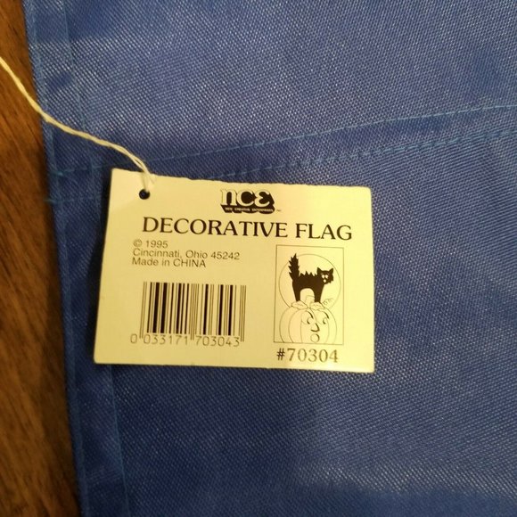 Vintage HALLOWEEN Jack O Lantern BLACK CAT Full Moon Garden Flag NWT House Decor - Picture 5 of 12